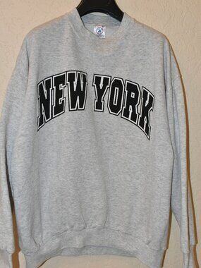 New York Unisex Sweatshirt Gray-Size XL-Men's/Women's